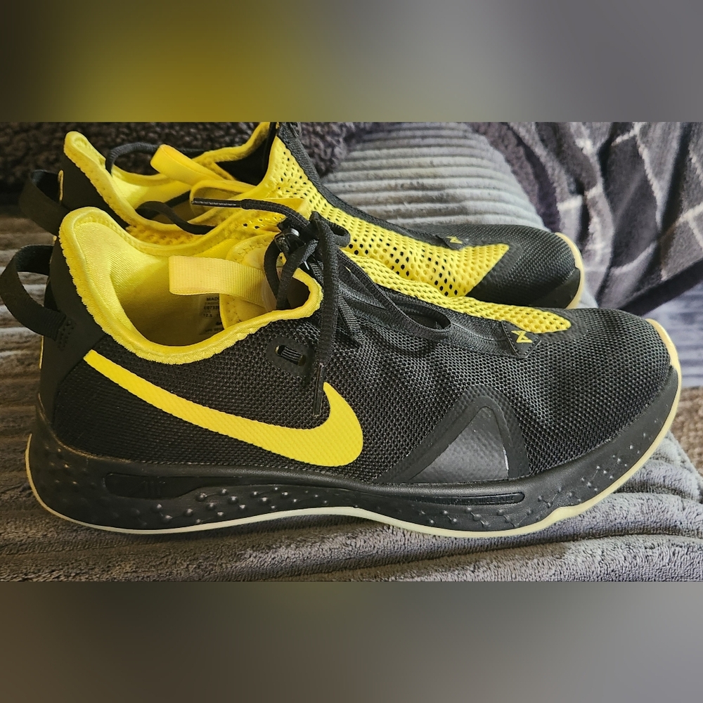 Nike PG 4 Black Yellow (Oregon Ducks Style) Size 12.5 Shoes CQ7339-991